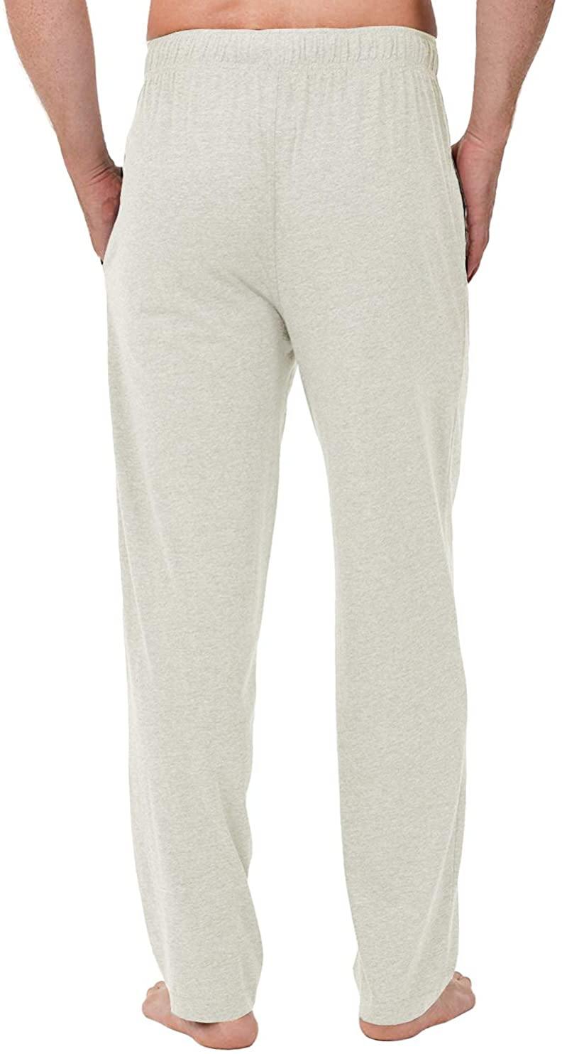Bintangor Men's Sleep Pajama Pants 100% Cotton Knit Elastic Waistband Lounge Wear Long