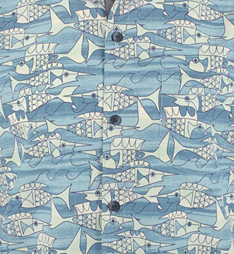 Tommy Bahama Blue Fish Bay Artist's Series Silk Camp Shirt