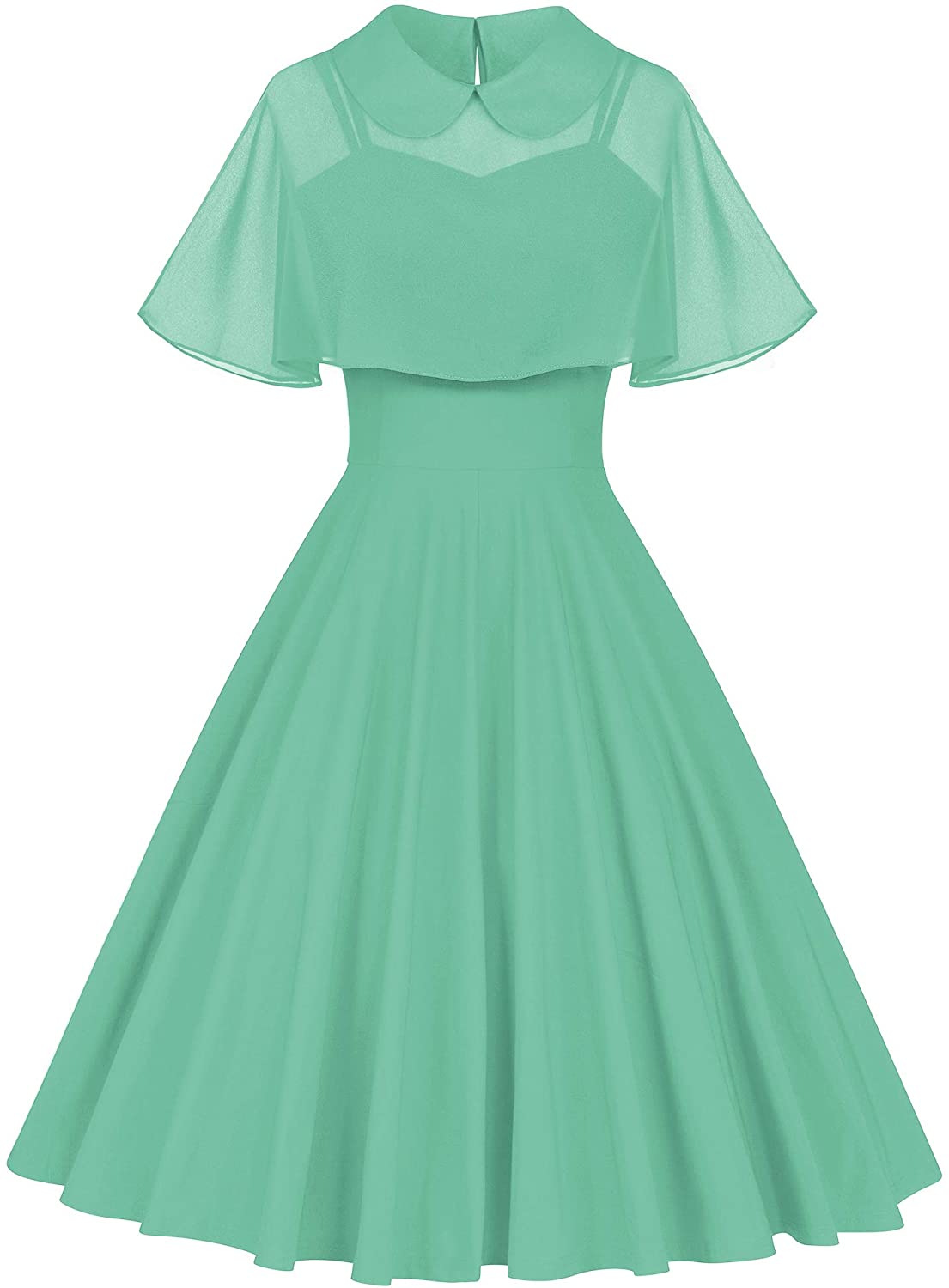 GownTown Women's 1950s Cloak Two-Piece Cocktail Dress