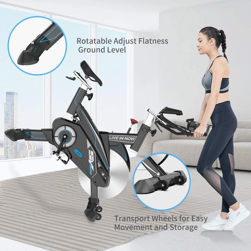 pooboo Exercise Bike, Indoor Cycling Bike Stationary Belt Drive - JOY2ESpree