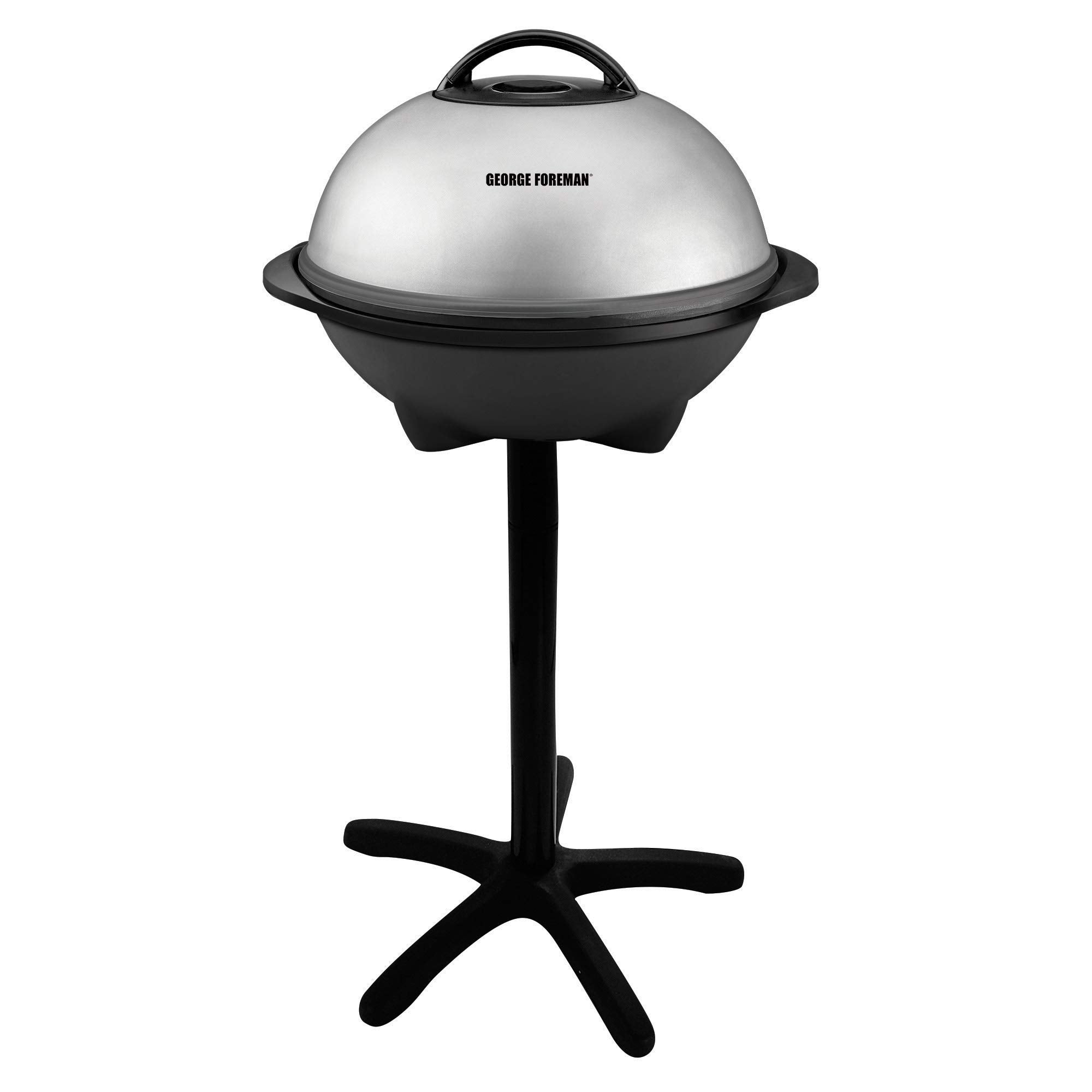 George Foreman, Silver, 12+ Servings Upto 15 Indoor/Outdoor Electric Grill, GGR50B, REGULAR - JOY2ESpree