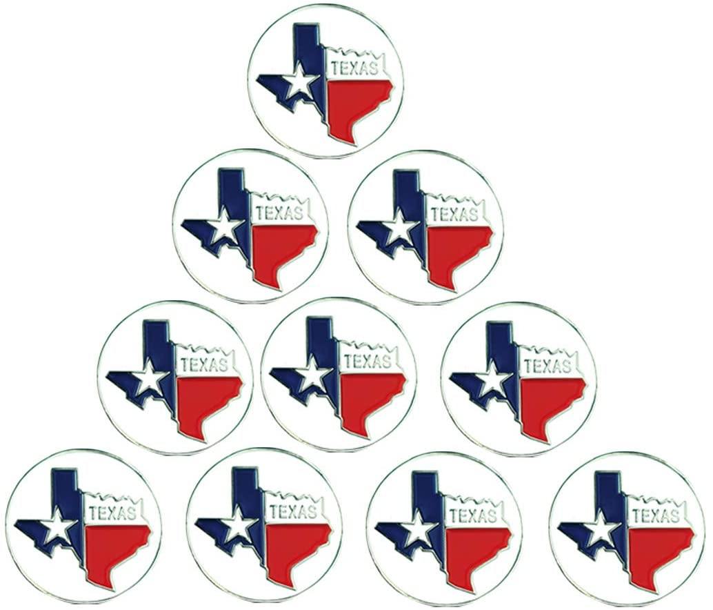 PINMEI Lot of 10 Golf Ball Markers Assorted Patterns - Soft Enamel Technique - JOY2ESpree