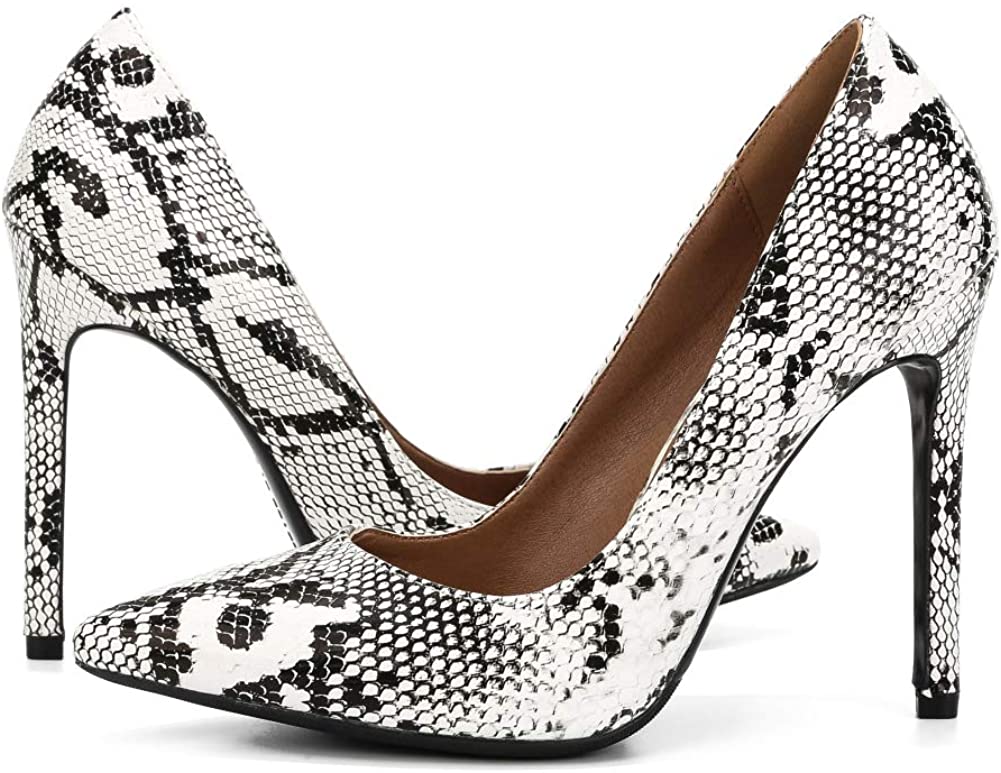 LIURUIJIA Womens Stiletto Pumps Pointed Toe High Heel Slip On Wedding Party Office Shoes 666