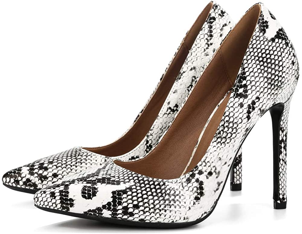 LIURUIJIA Womens Stiletto Pumps Pointed Toe High Heel Slip On Wedding Party Office Shoes 666