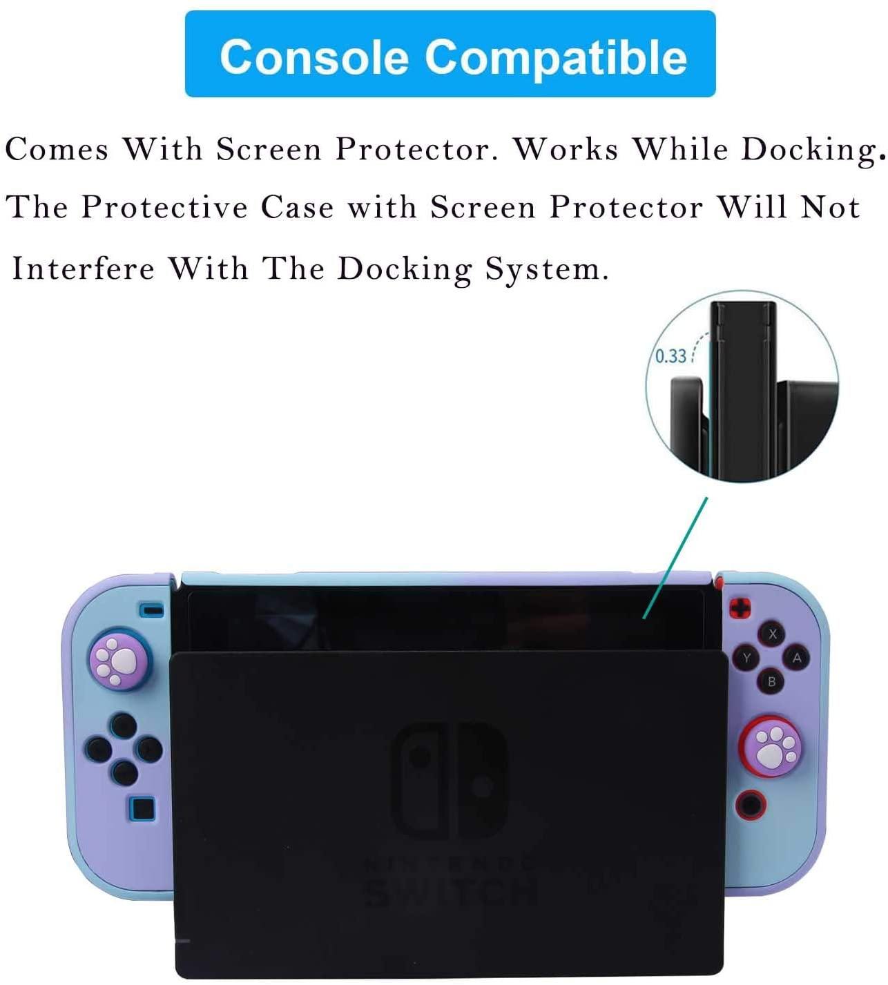 Dockable Case for Nintendo Switch - COMCOOL 3 in 1 Protective Cover Case for Nintendo Switch and Joy-Con Controller - JOY2ESpree