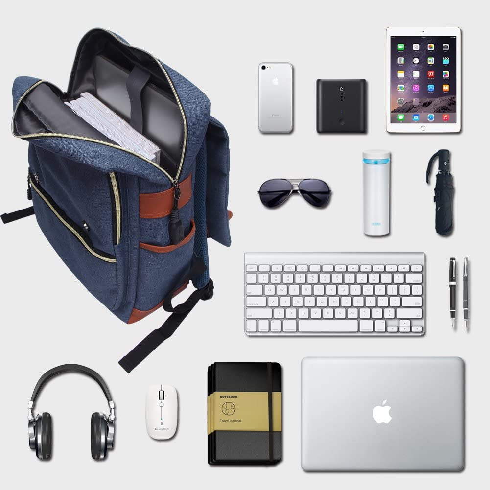 Modoker Vintage Laptop Backpack for Women Men,School College Backpack