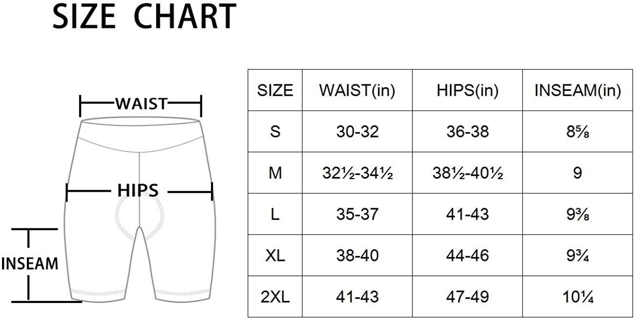 BALEAF Men's Bike Shorts Padded Cycling Bicycle Road Bike Tights Biker Pockets UPF 50+