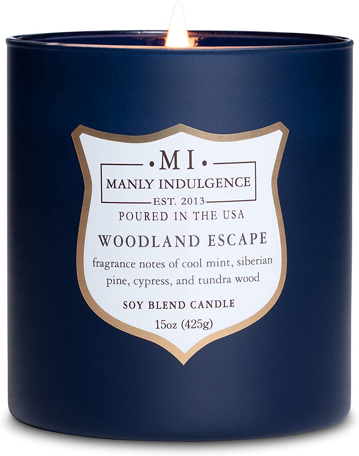 Manly Indulgence Sea Salt & Ginger Scented Jar Candle, 15 Oz, White