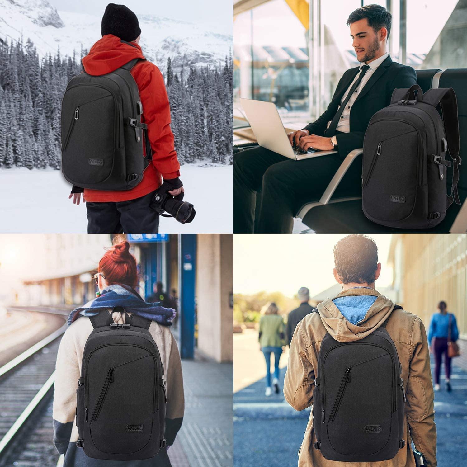 Laptop Backpack,Business Travel Anti Theft Backpack for Men Women with USB Charging Port - JOY2ESpree