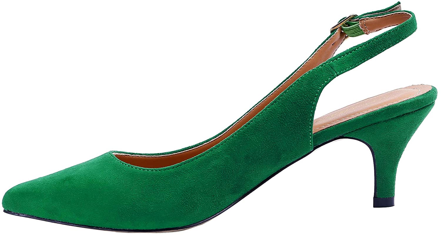 Greatonu Womens Slingback Dress Pump