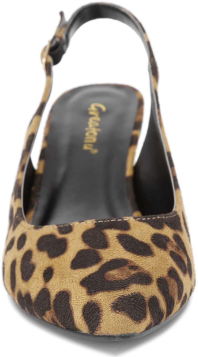 Greatonu Womens Slingback Dress Pump