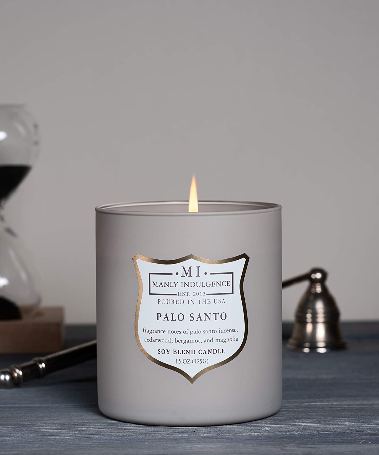 Manly Indulgence Sea Salt & Ginger Scented Jar Candle, 15 Oz, White