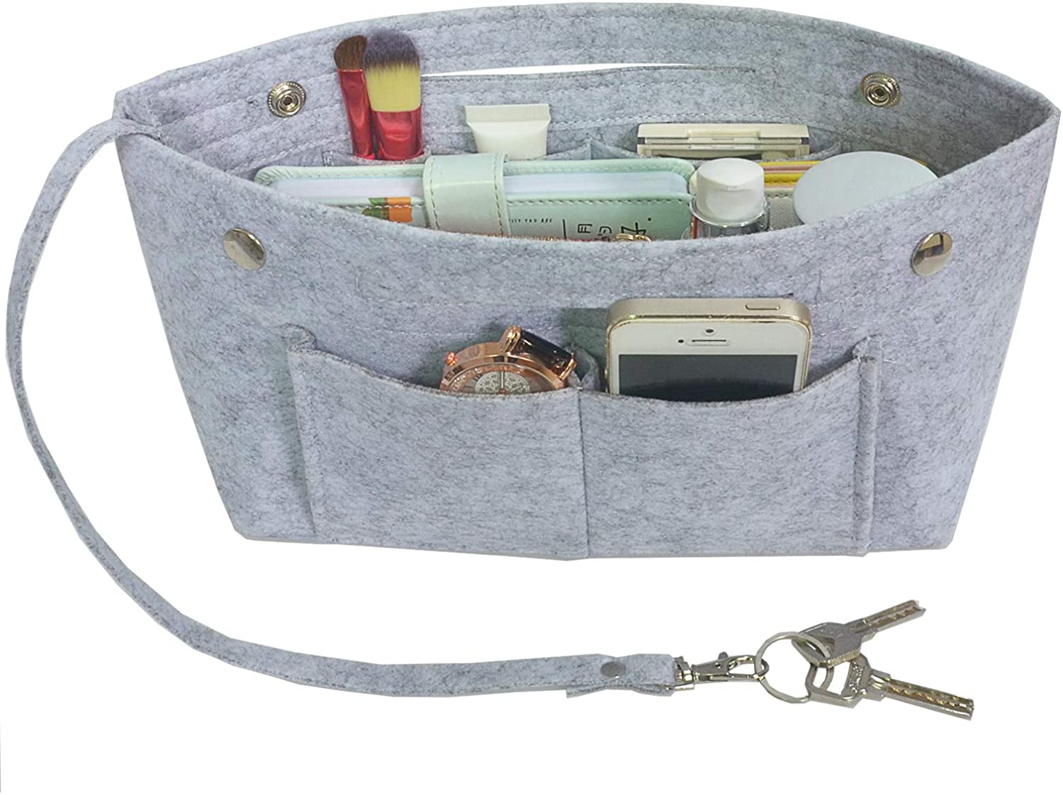 YIICOOLY Felt Tote Handbag Purse Organizer Insert Divider Shaper Bag in Bag