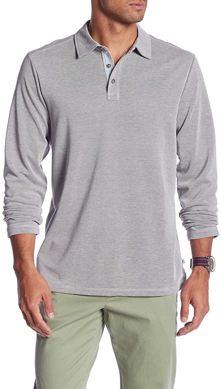 Tommy Bahama Long Sleeve Shoreline Surf Golf Polo Shirt