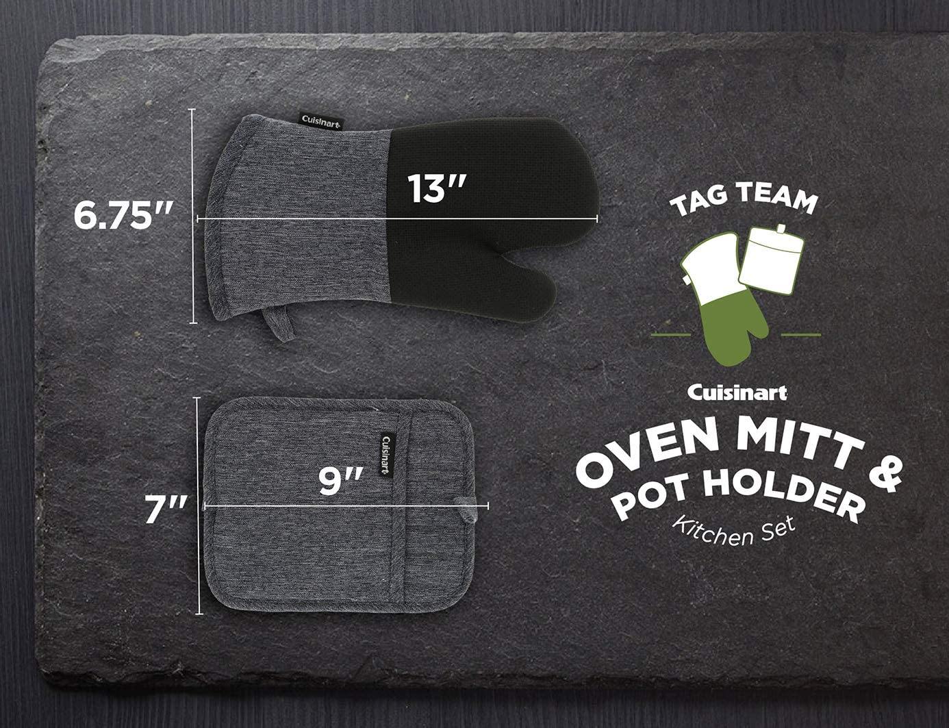 Cuisinart Chambray Neoprene Mini Oven Mitts, 2 Pack – Heat Resistant to 400 F . - JOY2ESpree