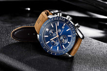
                        
                          Muat gambar ke penampil Galeri, BENYAR Chronograph Mens Watch Quartz Movement 30M Waterproof | Leather Watch Strap
                        
                      