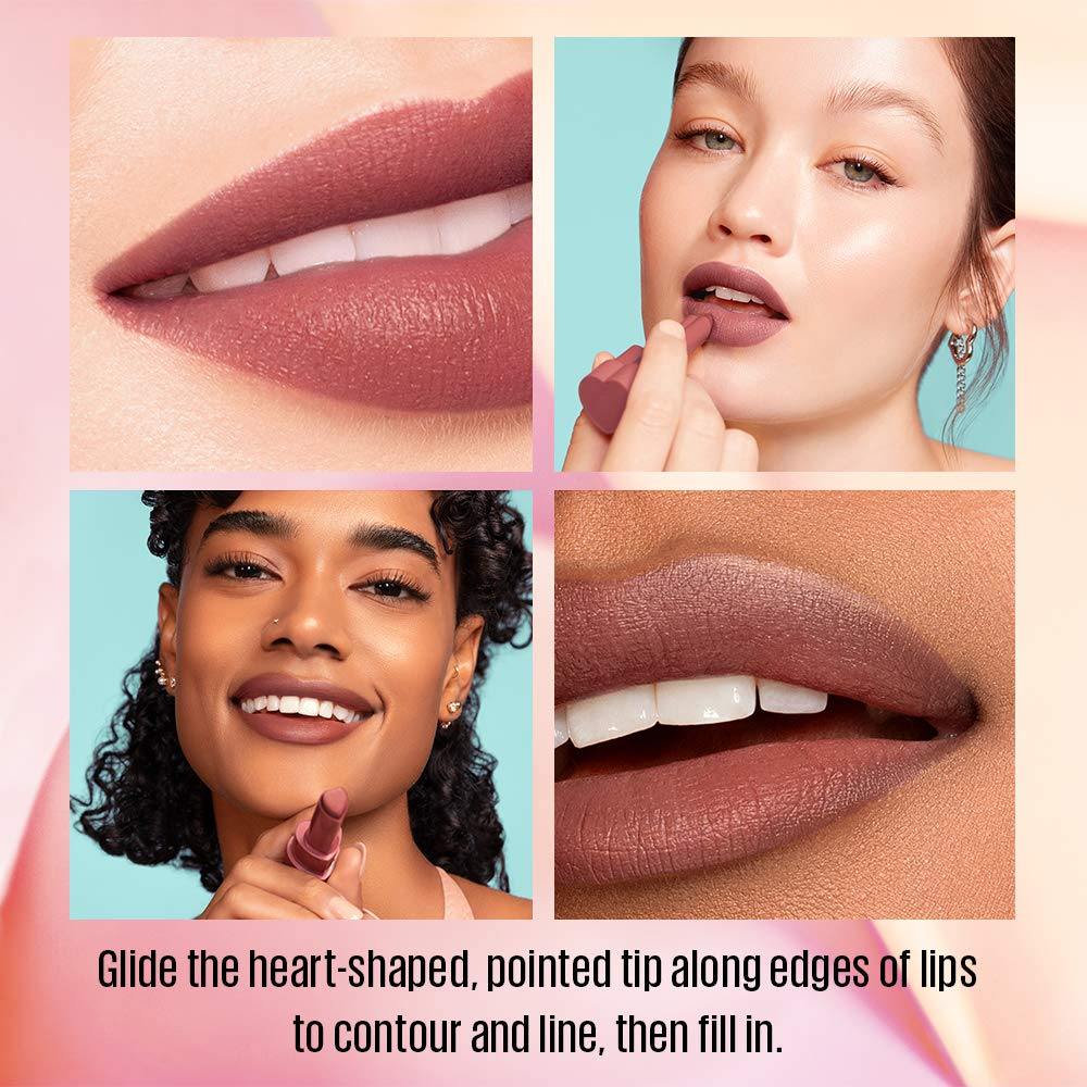 KAJA Air Heart | Lightweight Natural Finish Lipstick | 07 Lover - mauvy brown