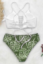 
                        
                          Load image into Gallery viewer, CUPSHE Women’s Bikini Swimsuit Floral Print Lace Up Strappy Two Piece Bathing Suit
                        
                      