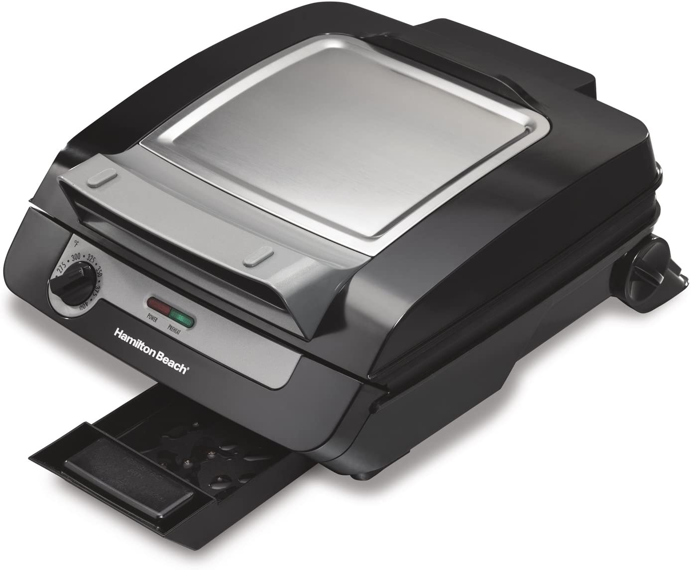 Hamilton Beach Electric Indoor Searing Grill with Viewing Window and Removable Easy-to-Clean Nonstick Plate - JOY2ESpree