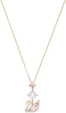 
                        
                          Load image into Gallery viewer, Swarovski Women's Dazzling Swan Necklace, Blue Crystals, Pink Crystals - JOY2ESpree
                        
                      