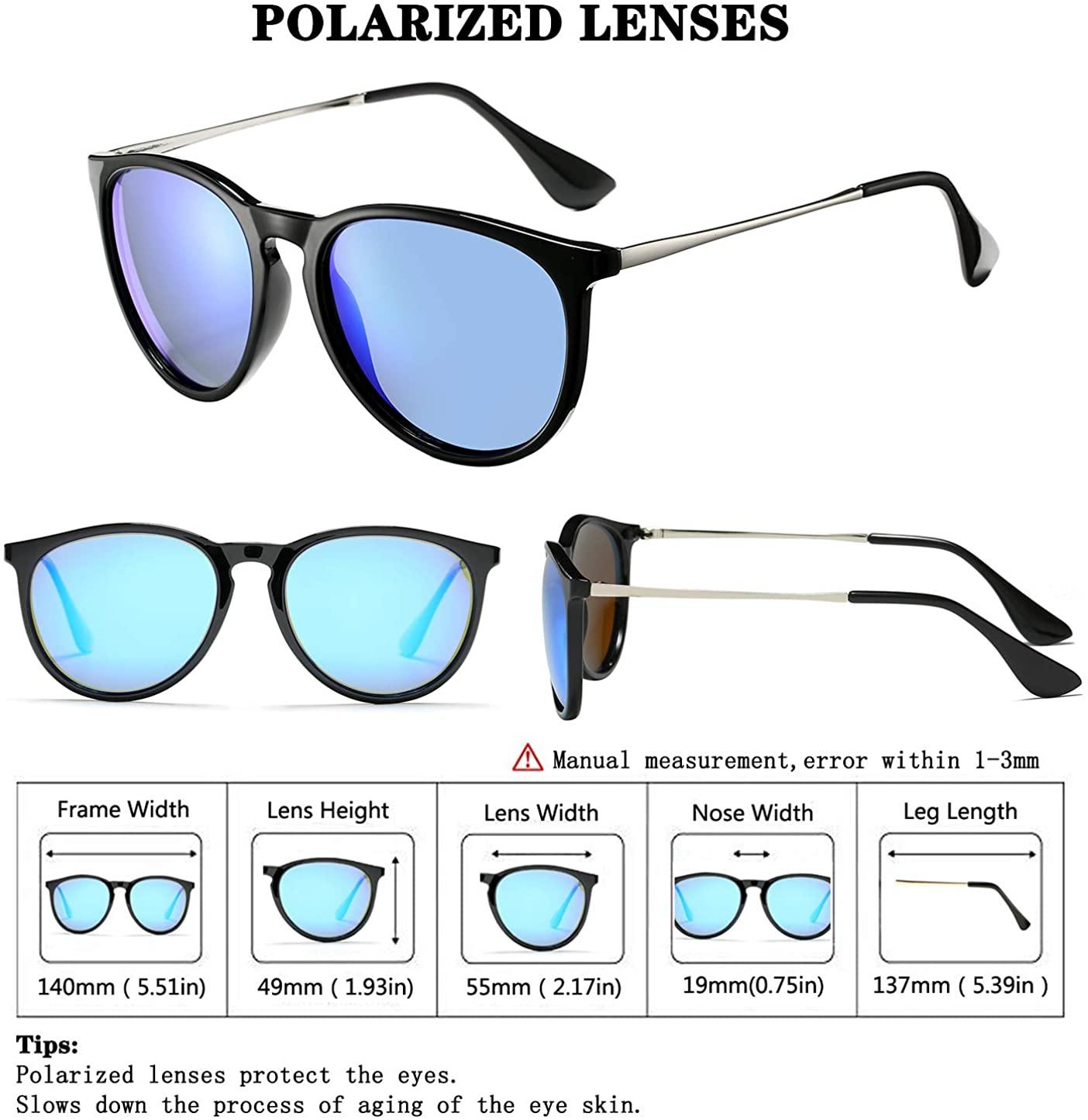 SUNGVG Polarized Sunglasses for Women Classic Round Retro Sun Glasses - JOY2ESpree