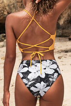 
                        
                          Load image into Gallery viewer, CUPSHE Women’s Bikini Swimsuit Floral Print Lace Up Strappy Two Piece Bathing Suit
                        
                      