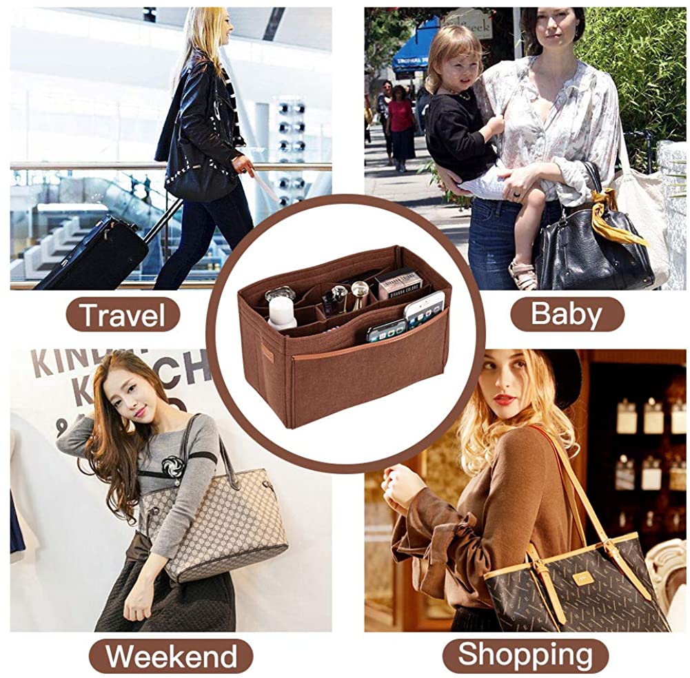 Felt Insert Bag Organizer Bag in Bag Handbag Fit LV Speedy Neverfull Longchamp