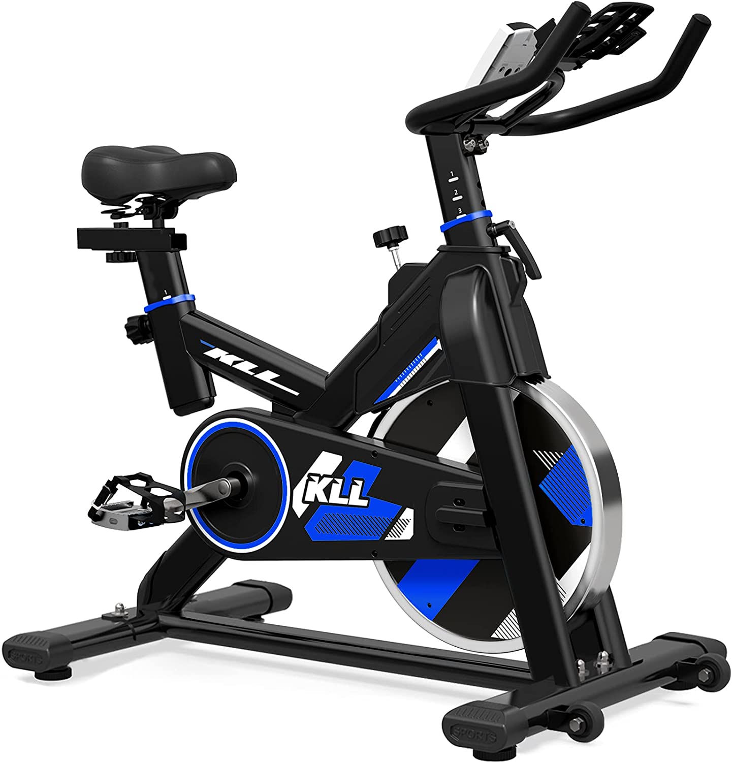 KLL Indoor Cycling Bike, Upgraded Stationary Carido Belt Drive Indoor Exercise Bike for Home Gym - JOY2ESpree