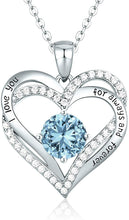 
                        
                          Cargar imagen en el visor de la galería, CDE Forever Love Heart Women Necklace 925 Sterling Silver Rose Gold Plated Birthstone Pendant Necklaces for Women - JOY2ESpree
                        
                      