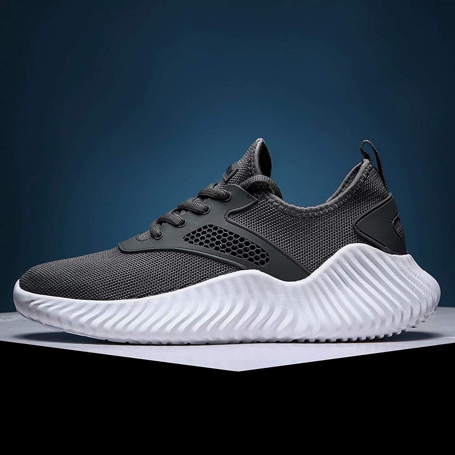 KEEZMZ Men's Running Shoes Fashion Breathable Sneakers Mesh Soft Sole Casual Athletic Lightweight