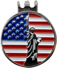 
                        
                          Cargar imagen en el visor de la galería, DA VINCI Magnetic Golf Hat Clip with 1 Inch Embossed Patriotic Metal Golf Ball Marker - JOY2ESpree
                        
                      