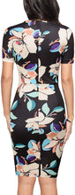 
                        
                          Load image into Gallery viewer, FORTRIC Women Printing Church Business Office Work Elegant Bodycon Pencil Dress
                        
                      