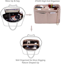 
                        
                          Load image into Gallery viewer, High End Purse Organizer insert, Bag Organizer with YKK zipper, Fit LV Speedy, Neverfull,Tote.5 Sizes
                        
                      