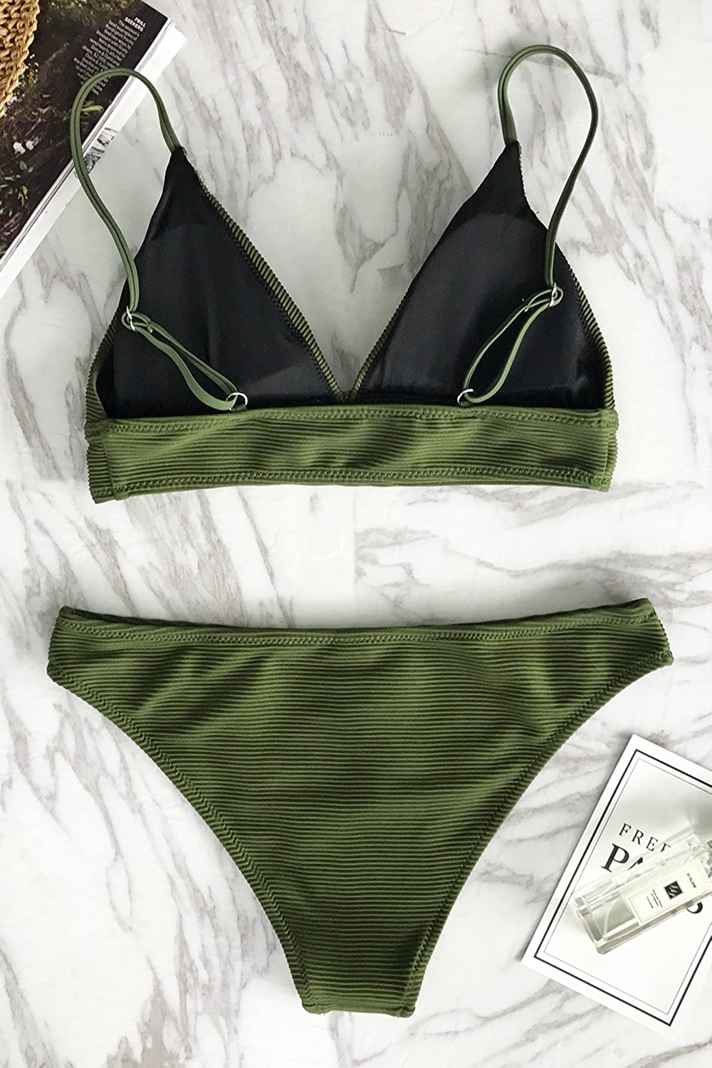 CUPSHE Women's Bikini Triangle Sexy Lace Up Two Piece Bathing Suit