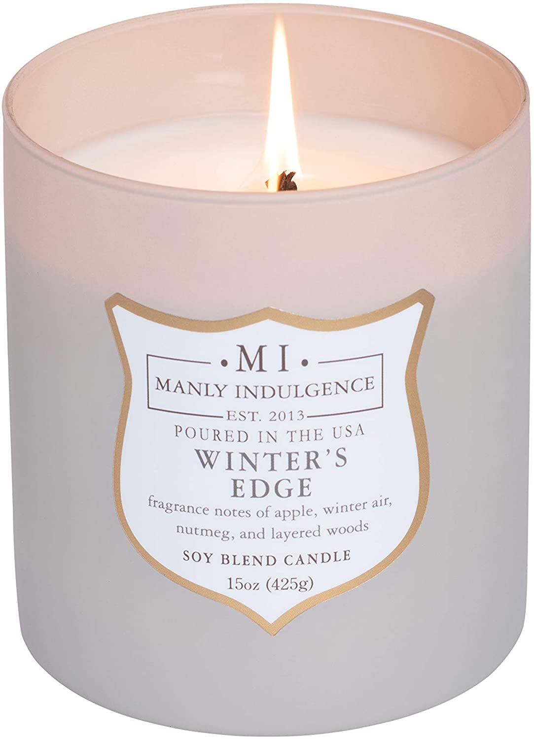 Manly Indulgence Sea Salt & Ginger Scented Jar Candle, 15 Oz, White