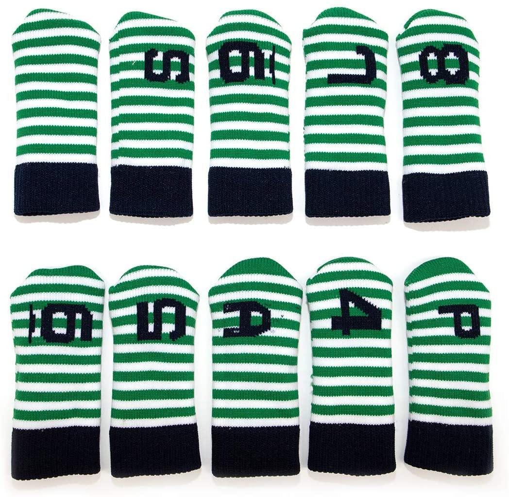 Golf Iron Head Covers,Golf Headcovers for Iron Set 10pcs Knitted Iron Covers - JOY2ESpree