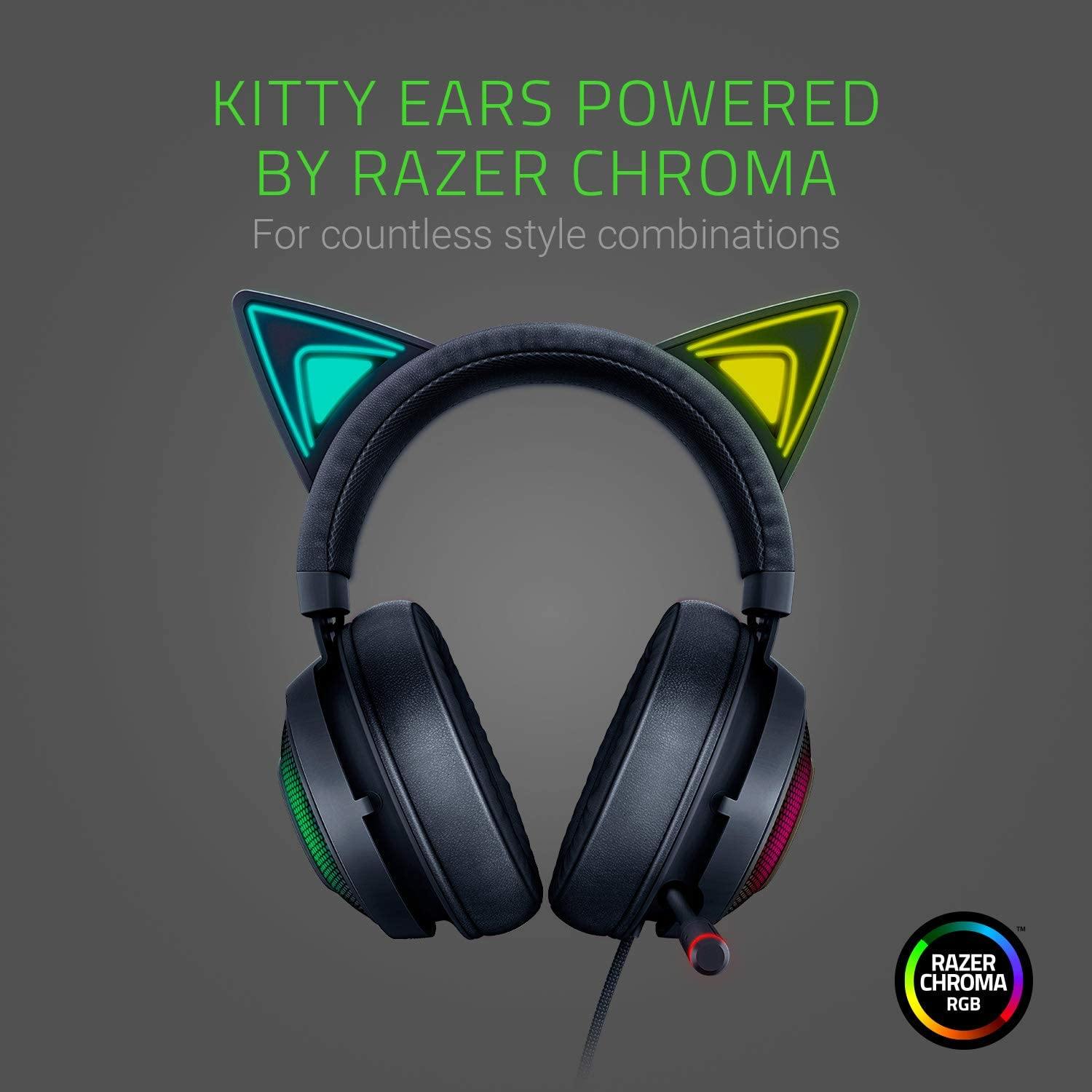 Razer Kraken Gaming Headset: Lightweight Aluminum Frame, Retractable Noise Isolating Microphone - JOY2ESpree
