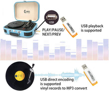 
                        
                          画像をギャラリービューアに読み込む, Bluetooth Record Player 3 Speed Craftmanship Turntable with Built-in Premium Speakers Support USB Playback/Recording (Black)… - JOY2ESpree
                        
                      