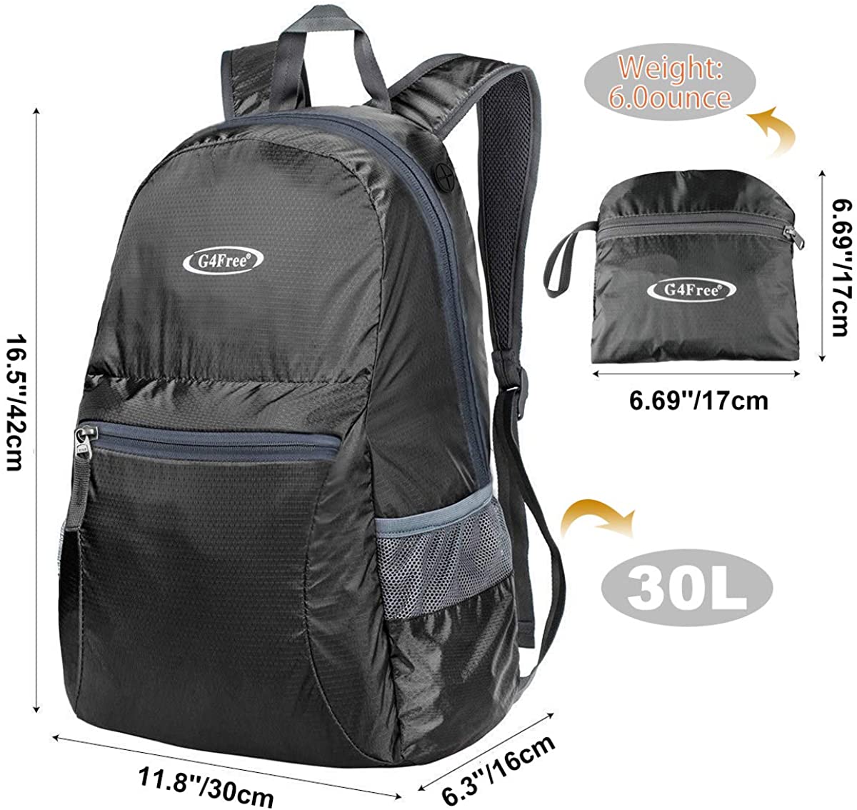G4Free Ultra Lightweight Packable Backpack Travel Hiking Daypack Handy Foldable Water Resistant Camping Outdoor Backpack
