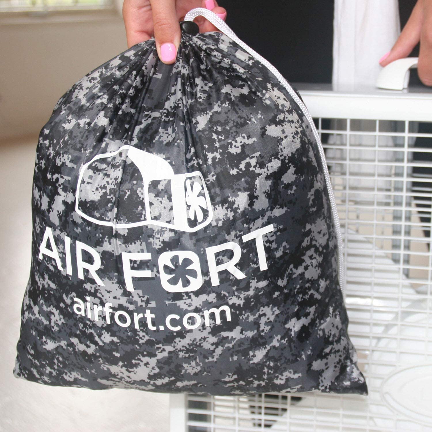 The Original AirFort Build A Fort in 30 Seconds, Inflatable Fort for Kids (Ocean Camo)