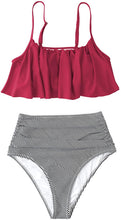 
                        
                          Muat gambar ke penampil Galeri, CUPSHE Women's High Waisted Falbala Bikini Set
                        
                      