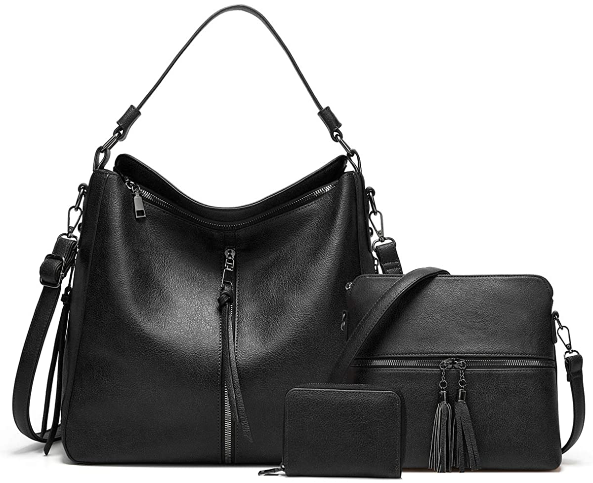 Women Fashion Handbags Wallet Tote Bag Shoulder Bag Top Handle Satchel Purse Set 4pcs