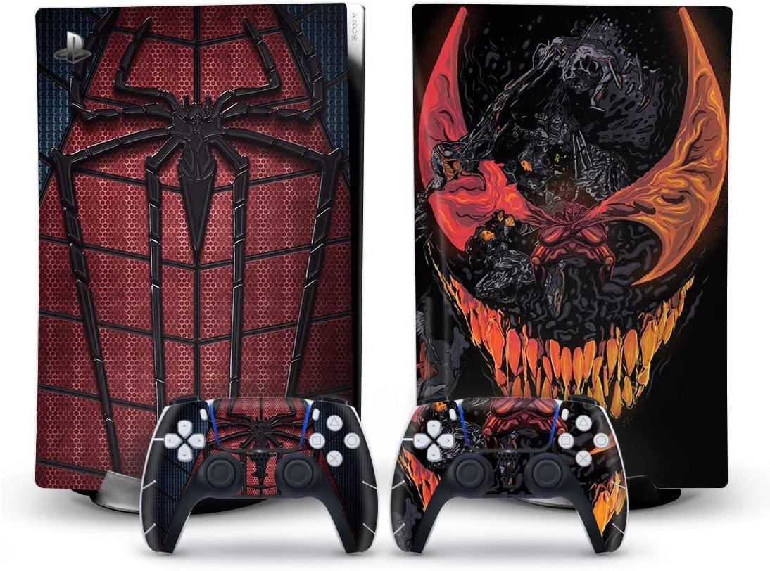 Mmoptop PS5 Skin SPI-der-Man for Playstation 5 Disc Edition with Console and Dualsense Controller Full Set - JOY2ESpree