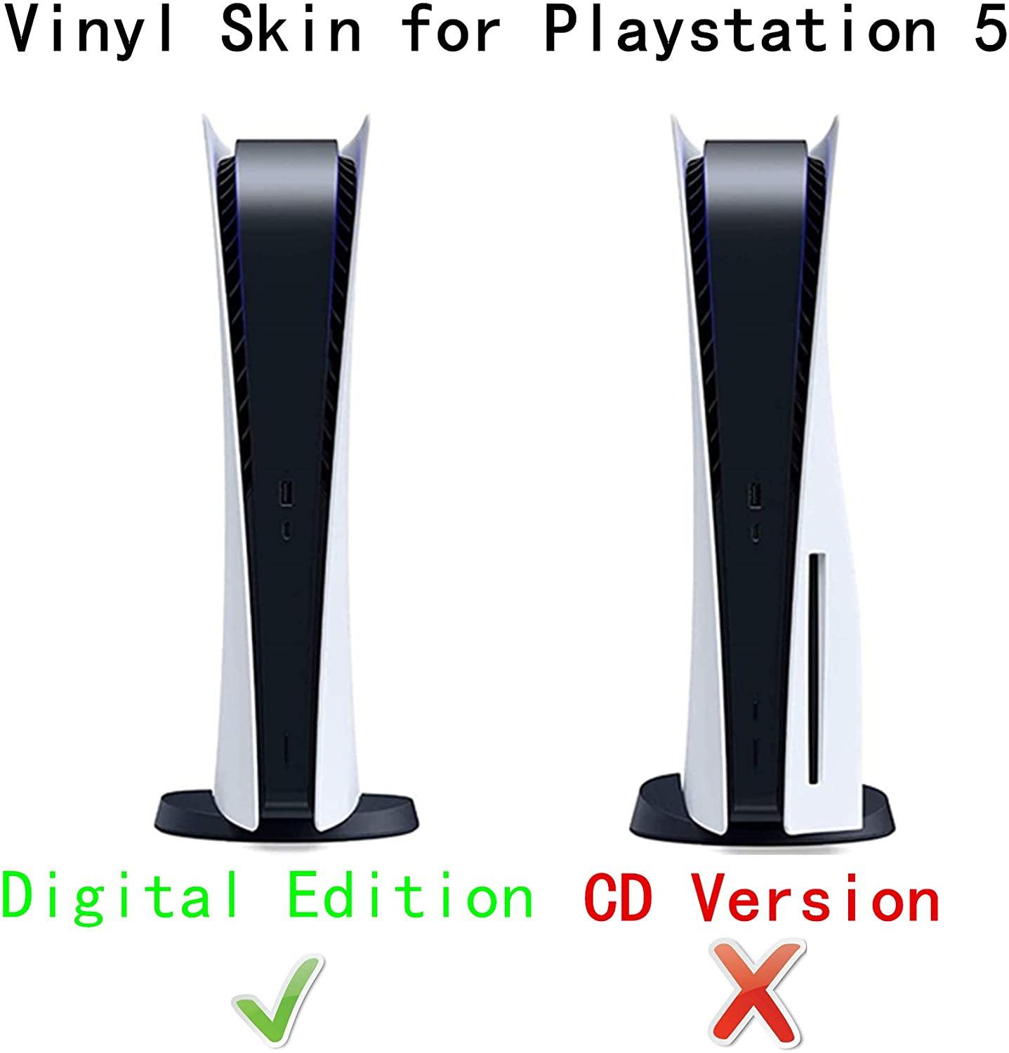 Ps5 Stickers Full Body Vinyl Skin Decal Cover for Playstation 5 Digital Edition Console Controllers (CD Version, Pink Starry Sky) - JOY2ESpree