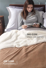 
                        
                          Load image into Gallery viewer, Bedsure Sherpa Fleece Blanket Throw Size Navy Lightweight Super Soft Cozy Luxury Bed Blanket Microfiber
                        
                      