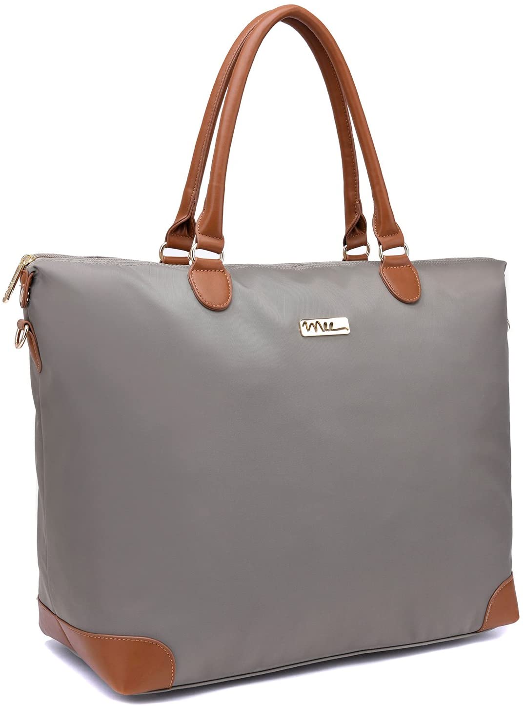 NNEE Large Oversized Water Resistance Nylon Tote Bag With Multiple Pocket Design (Navy)
