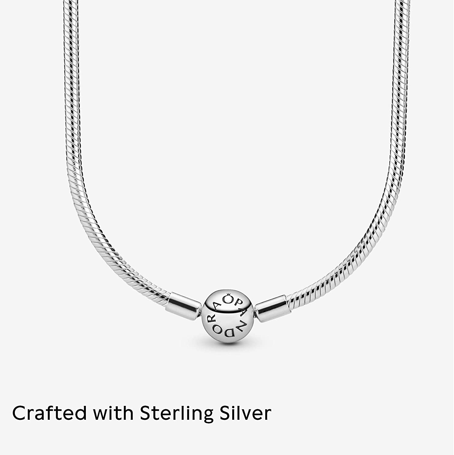 Pandora Jewelry Moments Snake Chain Charm Sterling Silver Necklace - JOY2ESpree