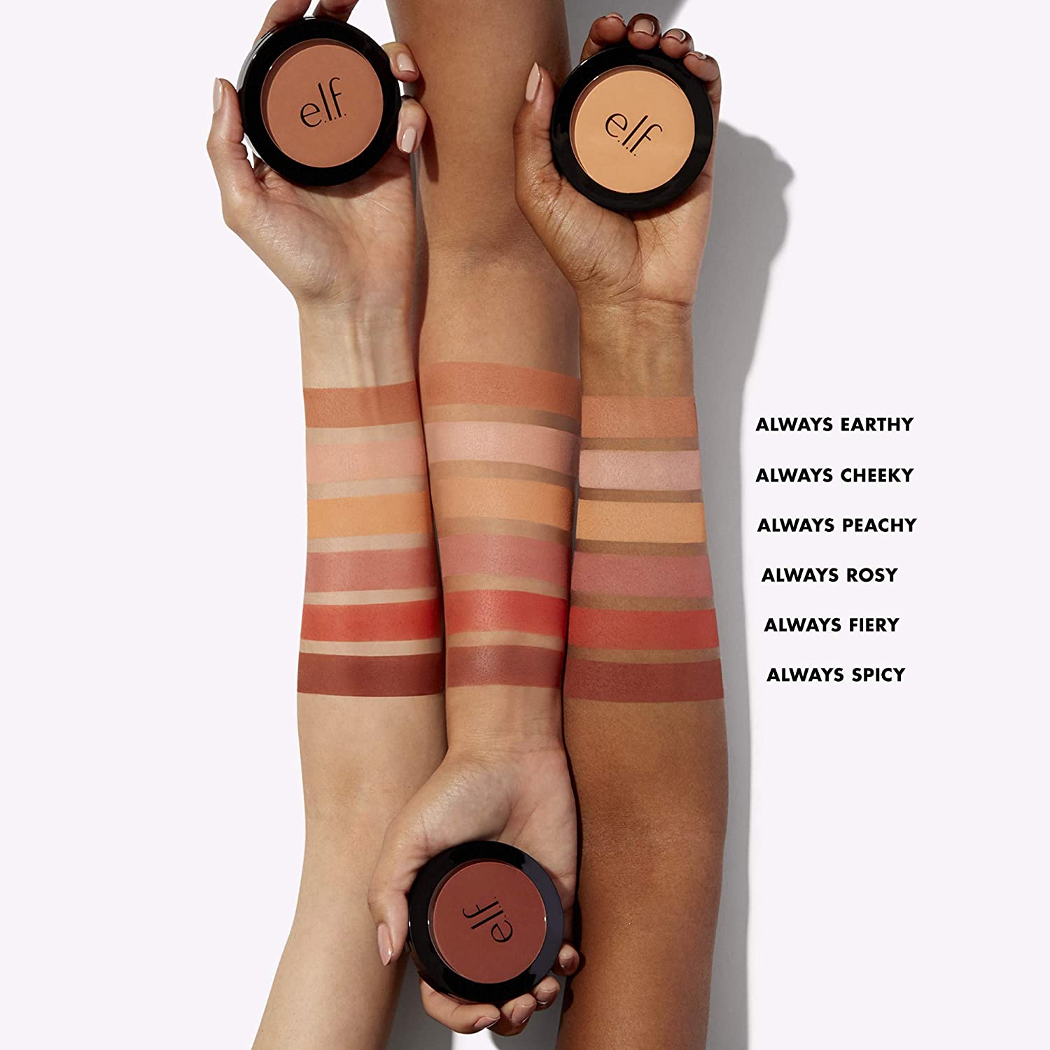 e.l.f, Primer-Infused Blush, Long-Wear, Matte, Bold, Lightweight, Blends Easily, Contours Cheeks, Always Cheeky, All-Day Wear, 0.35 Oz