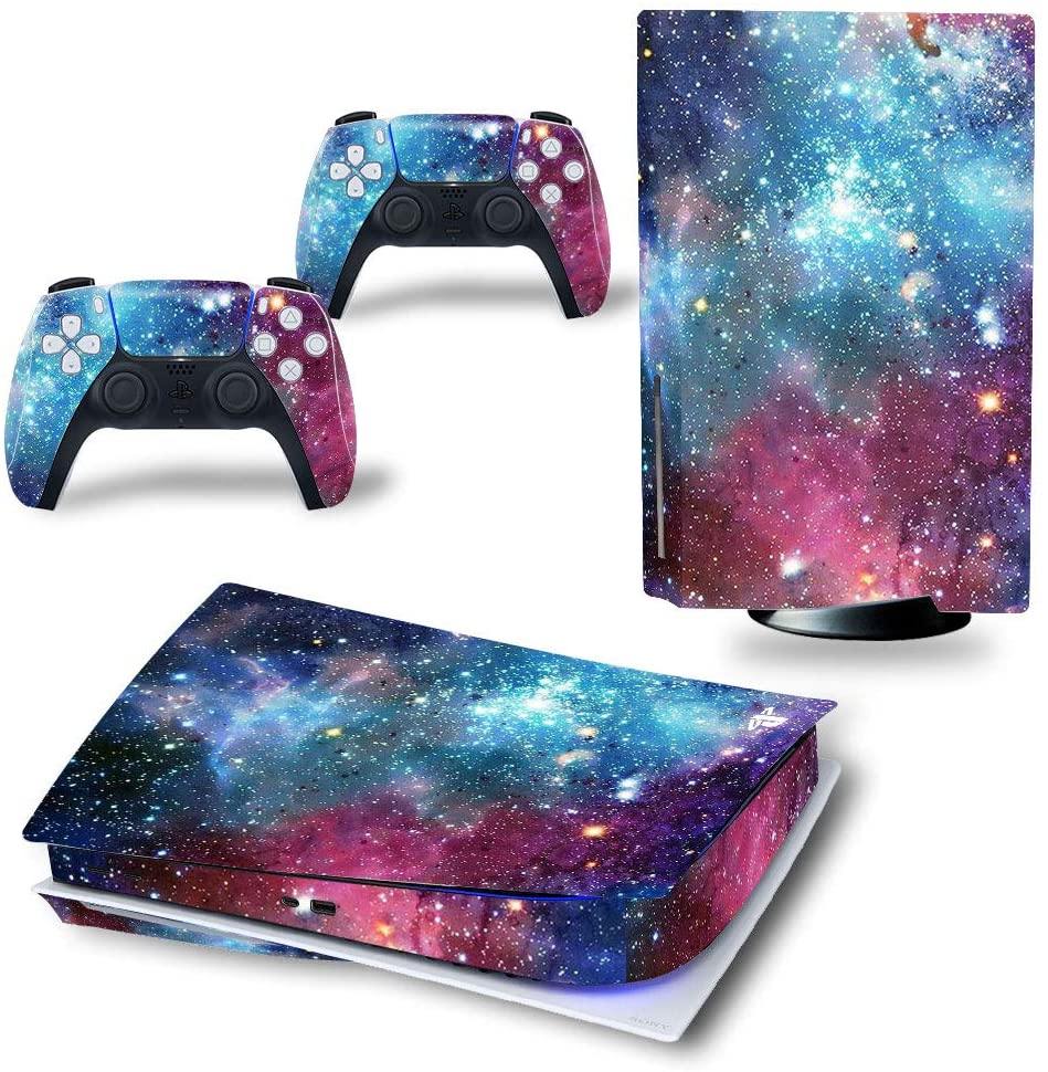 DOMILINA PS5 Skin Stickers, Full Body Vinyl Decal Cover for Playstation 5 Disk Edition Console & Controllers - American Flag - JOY2ESpree