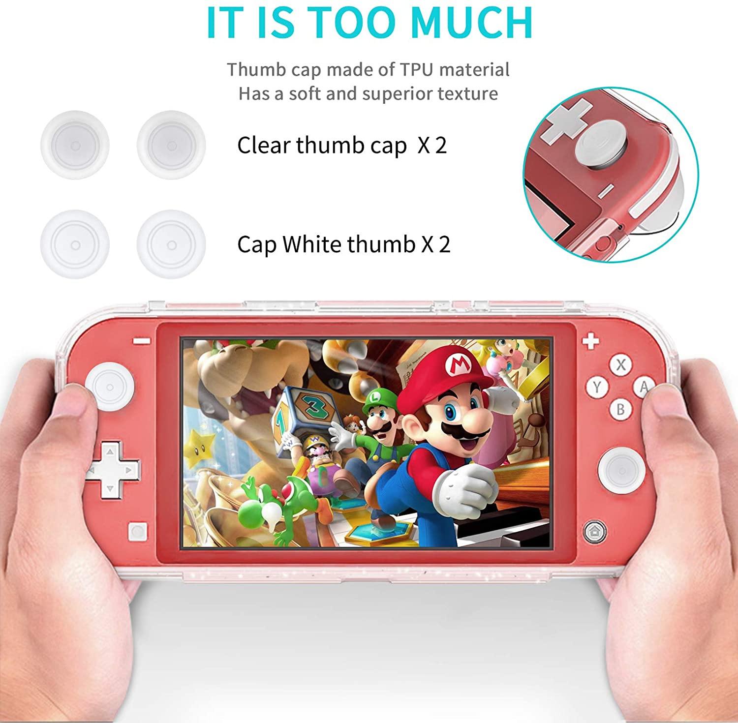 DLseego Carrying Case for Nintendo Switch lite, Newest Design Portable Travel Carrying Case 4 in 1 Accessories Kit with 1 Pcs Glitter case - JOY2ESpree